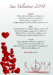 Il menù di S. Valentino